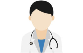 doctor flat design concept of isolated white background